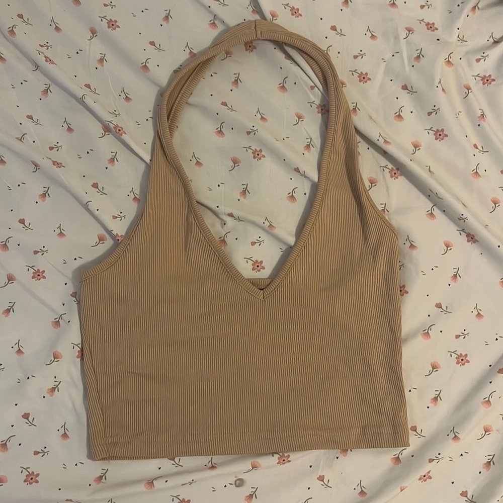 Beige halter top